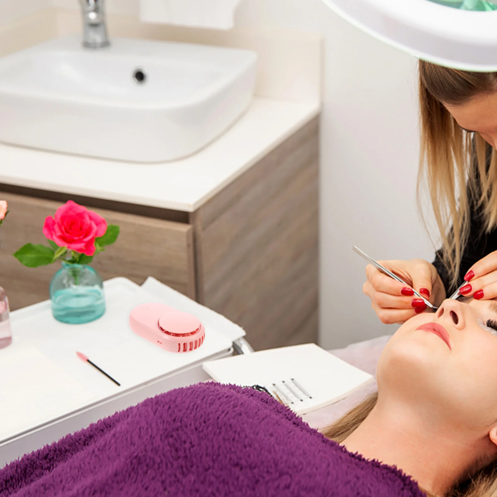 مجفف الرموش الصغير USB رمش تمديد مروحة التبريد المحمولة لتطعيم الماسكارا الأنشطة الخارجية رمش مجفف للنفخ #3