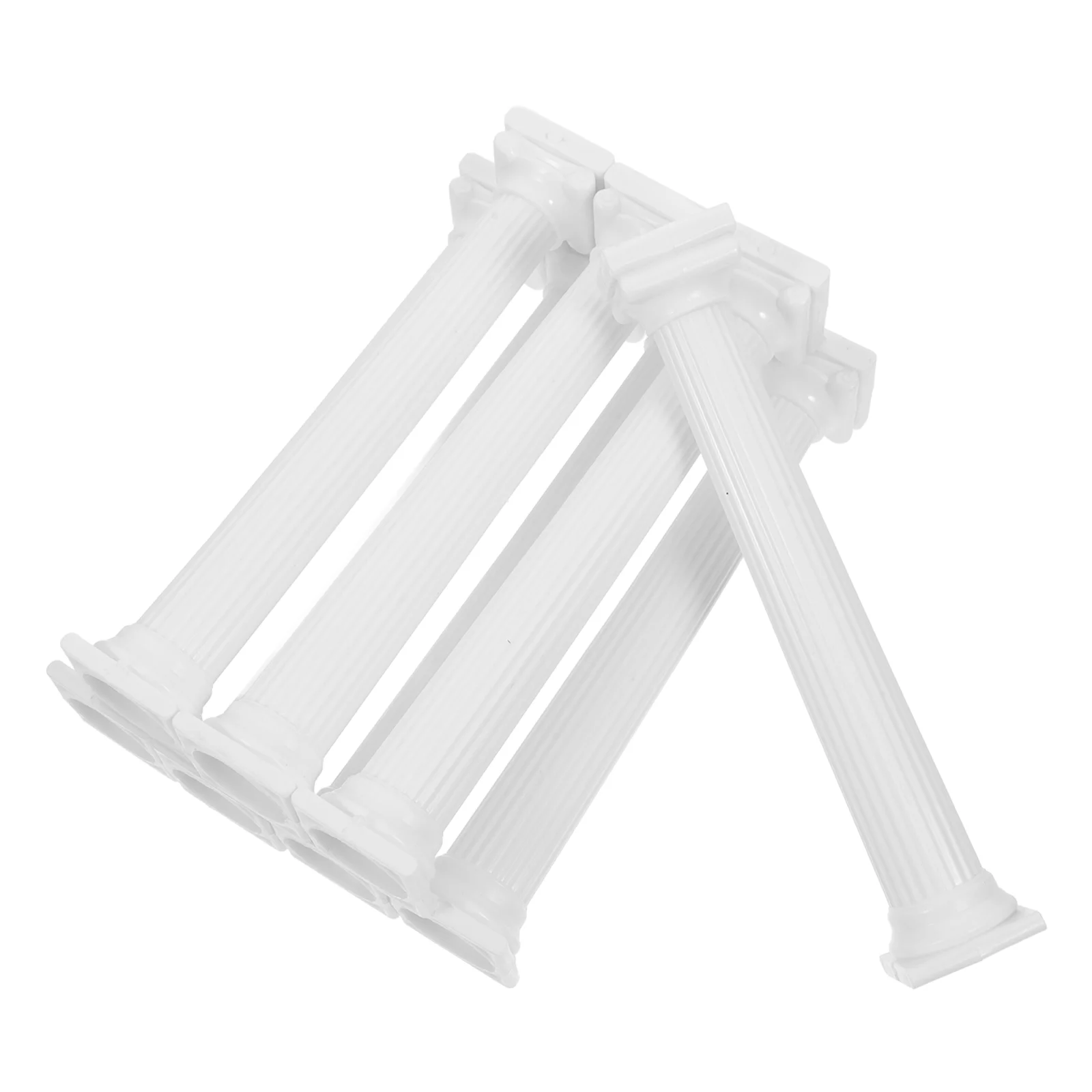 

8 Pcs Cake Columns Stand Roman Pillar for Tiered Cakes Bracket Pillars White Plastic Baby