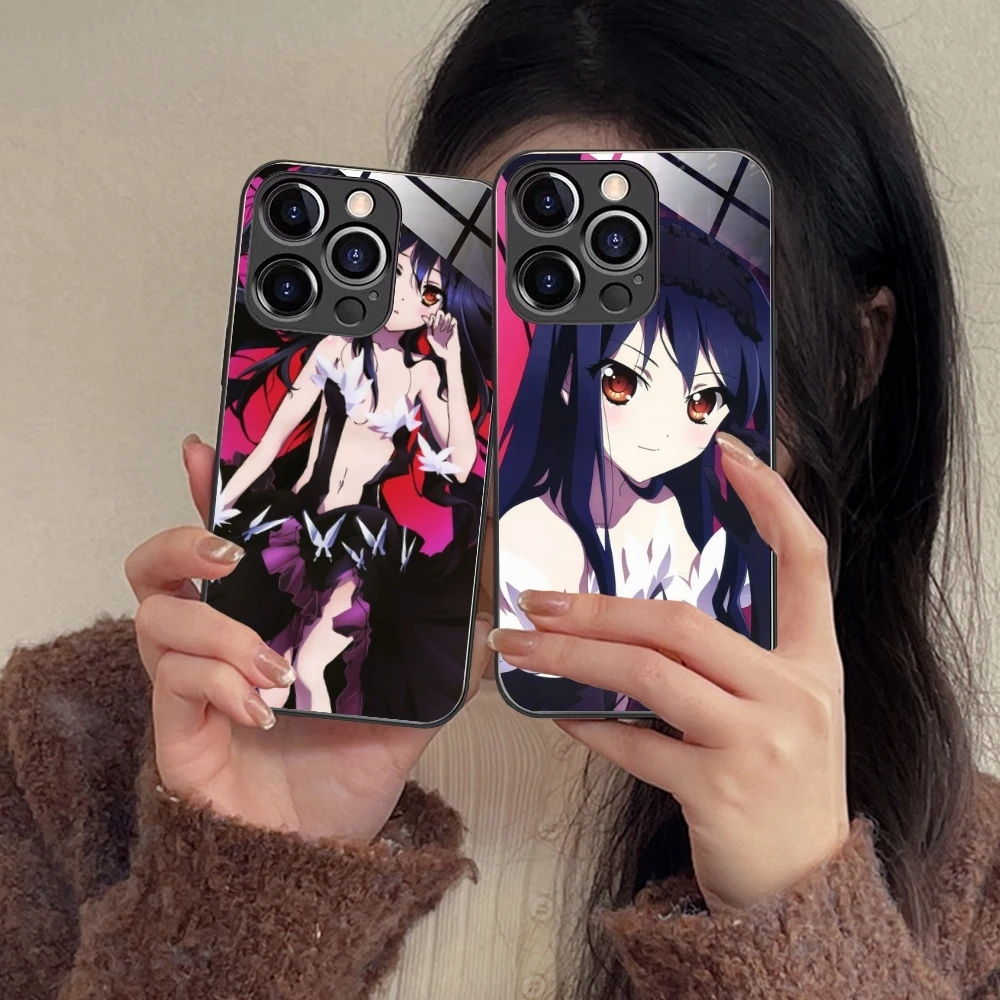 Accel World Kuroyukihime Mobile Cell Phone Case for iPhone 16 15 14 13 12 11 X XR XS 8 Pro Max Plus Mini PC Glass Cover Shell