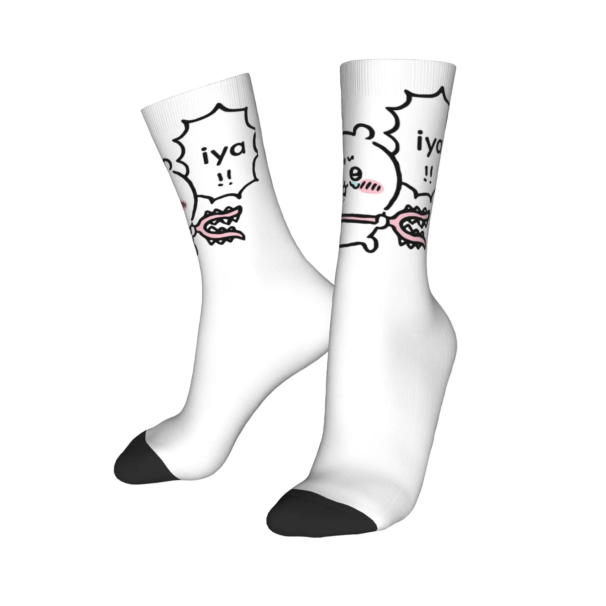 

Хип-хоп Chiikawa Fighting Basketball Socks Полиэстеровые носки средней длины для женщин и мужчин Дышащие,