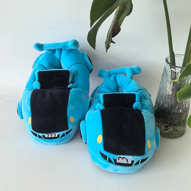 2025 New Men Car Shape Plush Slippers Autumn Winter Soft Stuffed House Shoes Car Warm Slipper Christmas Birthday Gifts