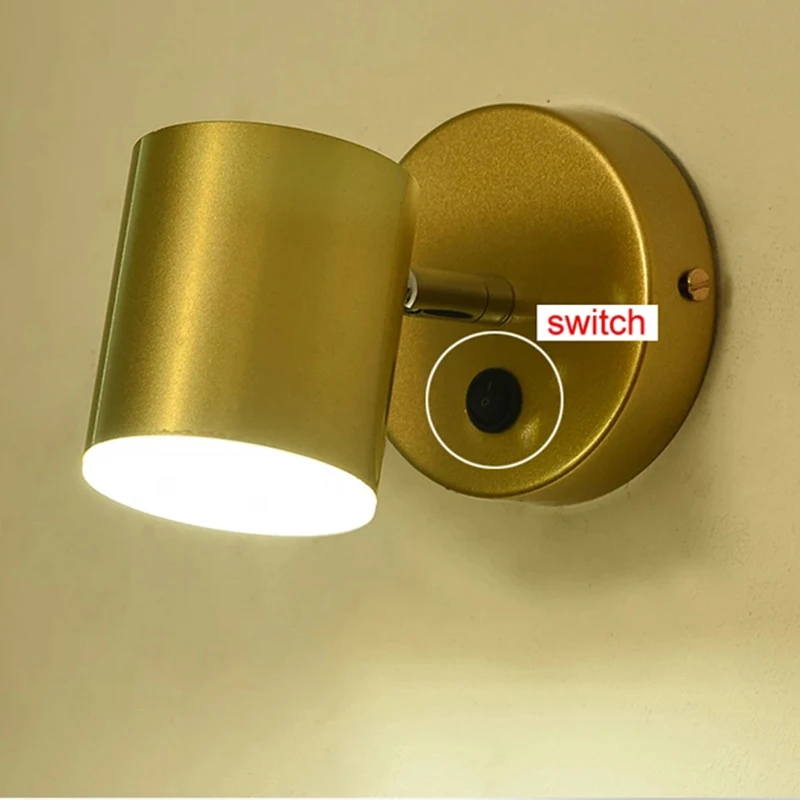 

Светодиодные настенные светильники Гостиная Спальня Прикроватные светильники для внутреннего освещения Светильник Wandlamp Переключатель Промышленное бра