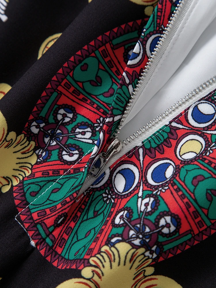 2026 Women Beaded Printed Shift Dress Short Sleeve Loose Fit Straight Dress Summer Casual Ladies Fashion Dress - Image 6
