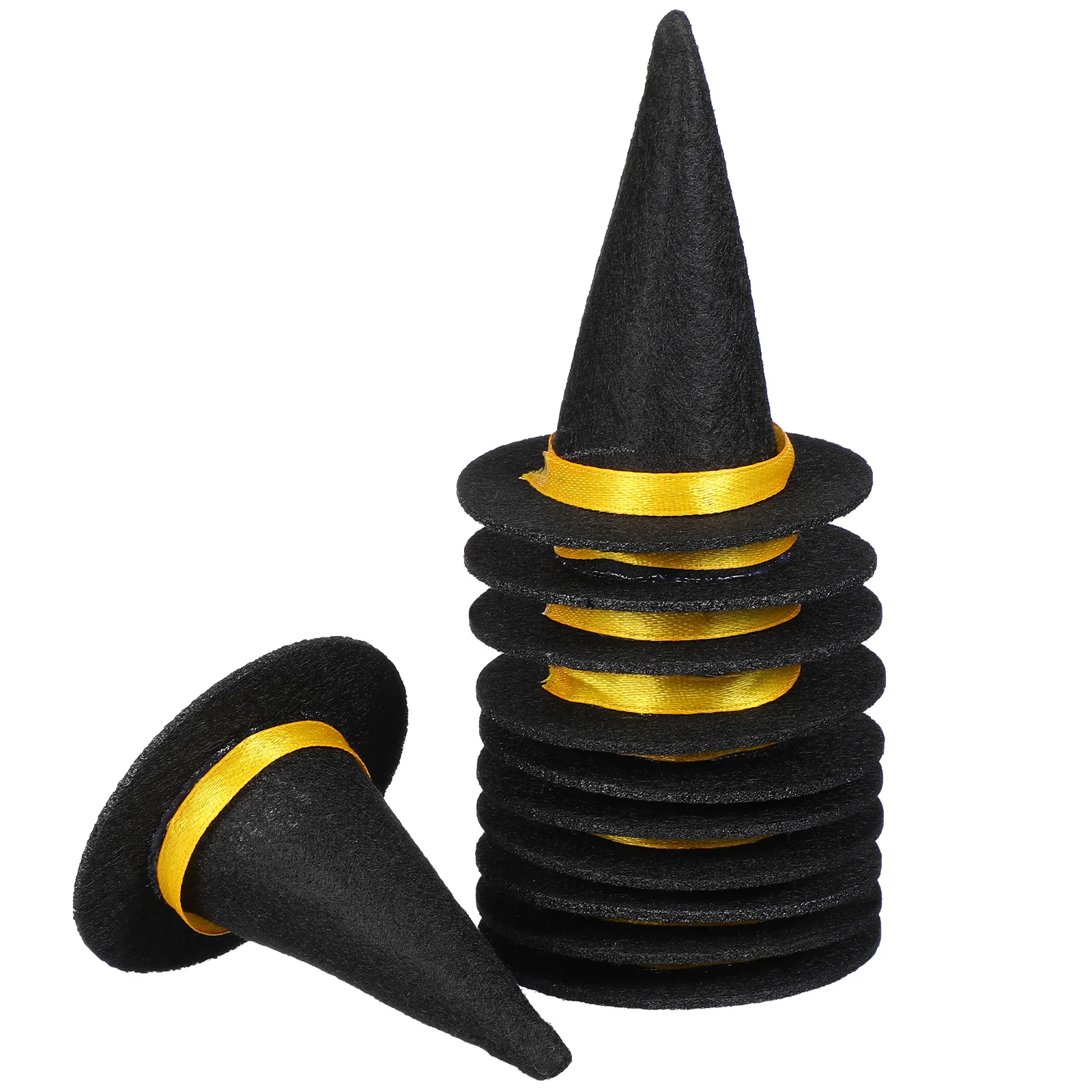 

12pcs Witch Hats Wine Decorations Tiny Bottle Caps Party Favors Festive Covers Mini Decorative Hats Halloween Hat