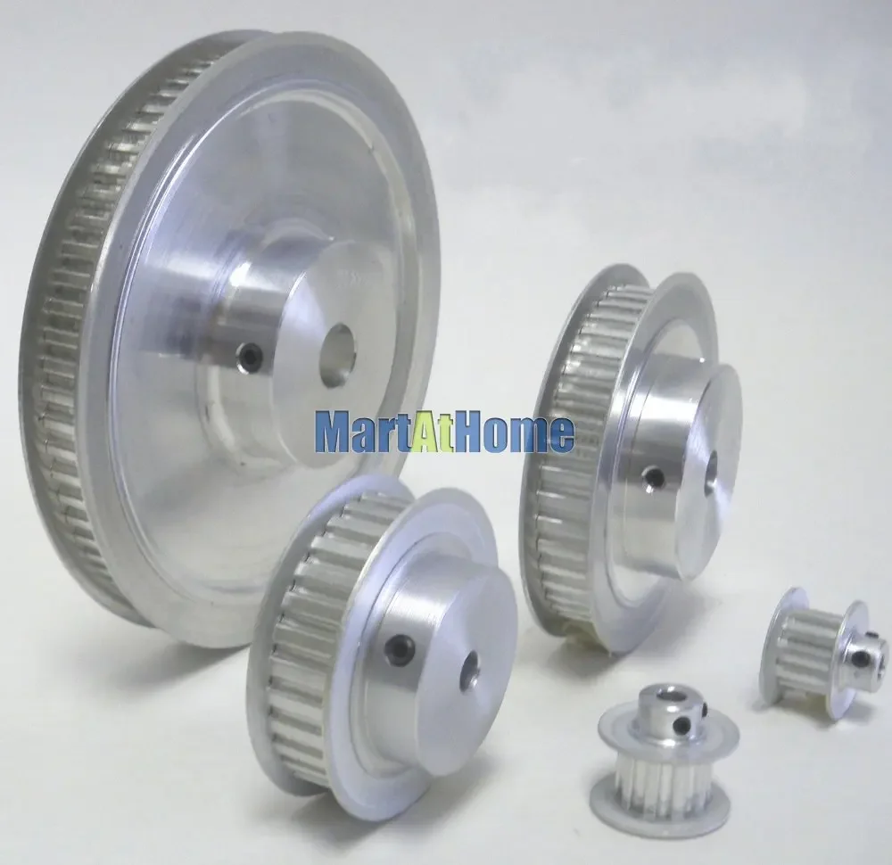 Aluminium Tandriemschijf XL48 48T 48 Tanden Slotbreedte 11mm BF-type Boss 50mm Boring 6 ~ 30mm voor 3D Printer