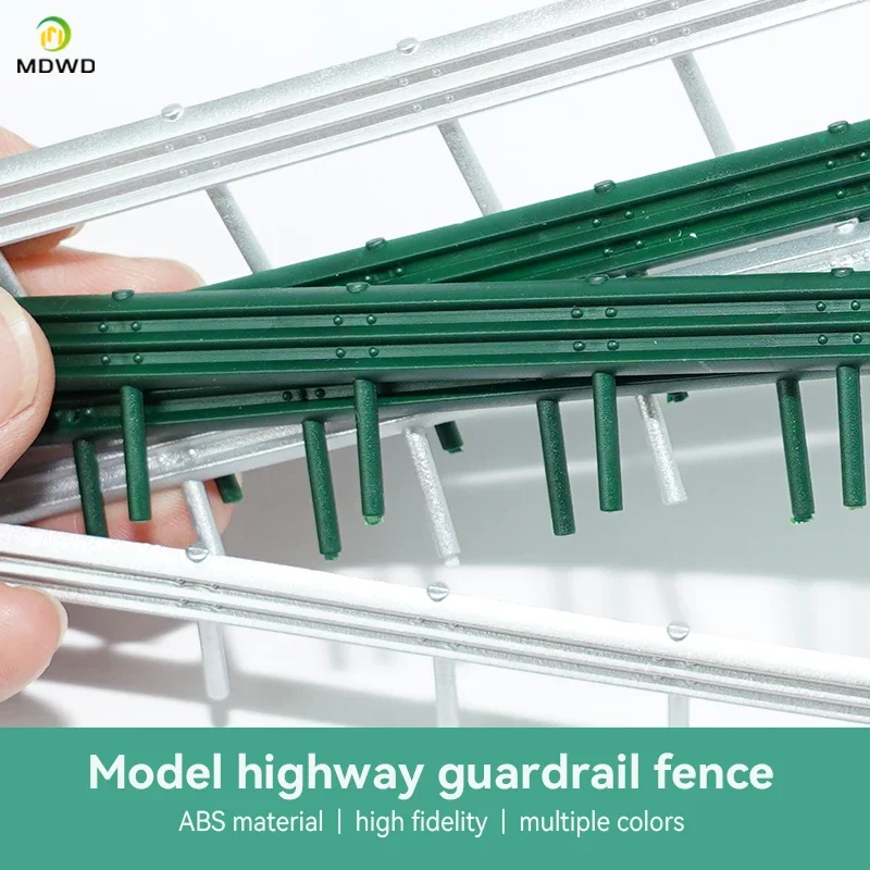 Ho simulação miniatura modelo de guarda-corpo rodoviário 1:87abs cerca brinquedos para diy modelo fazendo/layout de construção de arquitetura para diorama