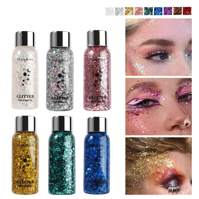 

Multifunctional Eye Glitter Flash Mermaid Scales Liquid Eye Shadow Sequin Gel Festival Art Stage Eyeshadow Nightclub Decoration