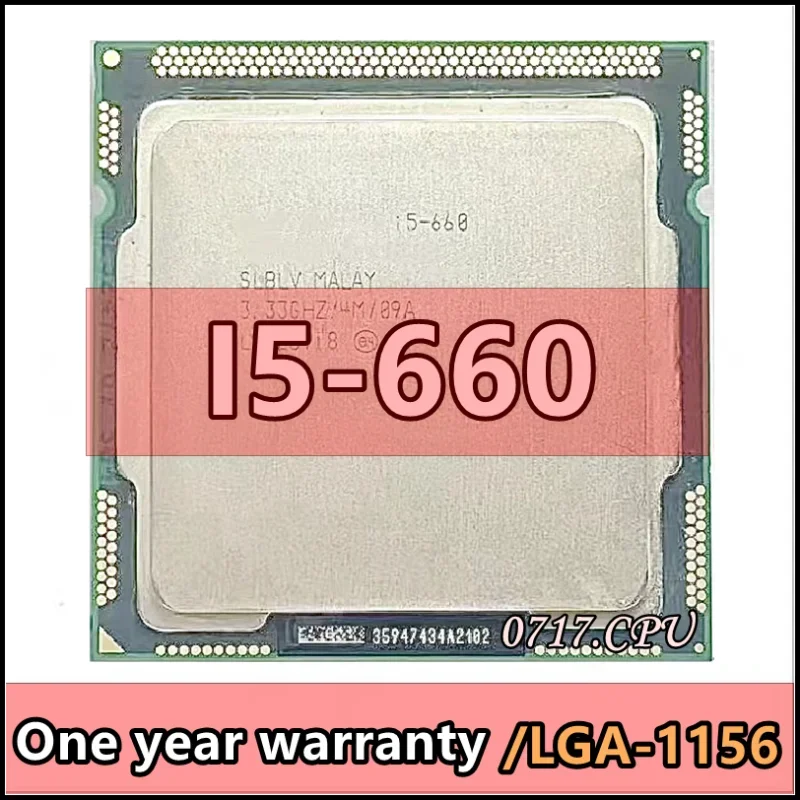 I5-660 I5 660 SLBLV 3,3 GHz CPU prosesor de doble núcleo 4 M 73 W LGA 1156