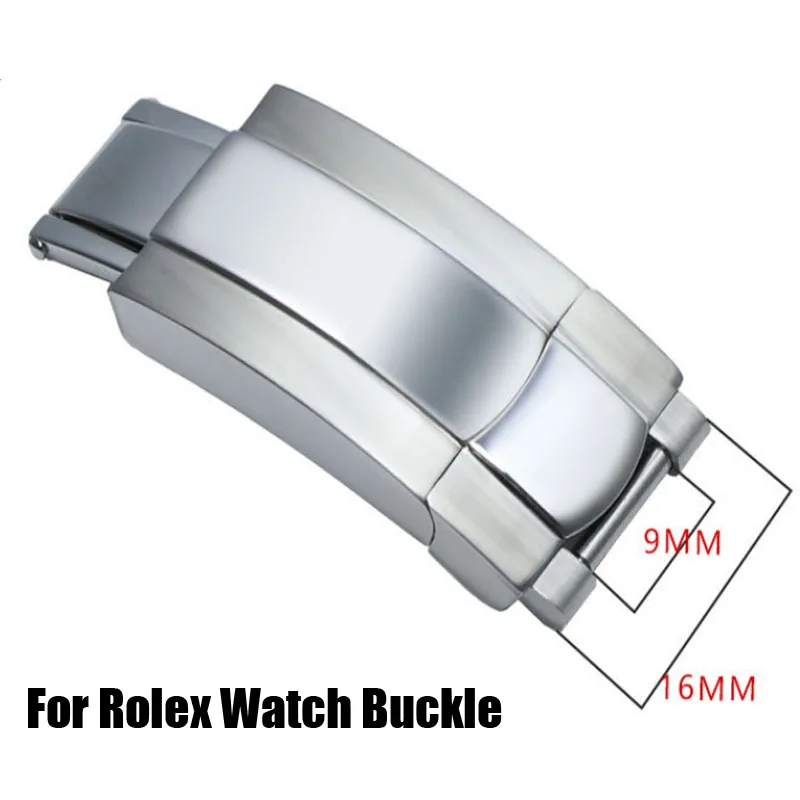 頑丈なステンレス鋼の時計バンド,ロレックスサブマリーナ用の折りたたみ式バックル,oysterflexデイトナ,16x9mm