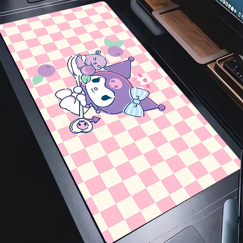 

90x40cm Mousepad Gamer Gaming Accessories Mouse Pad Oversized Desk Mat Kuromi Extended Keyboard Pad Kawaii Computer Laptop Mat
