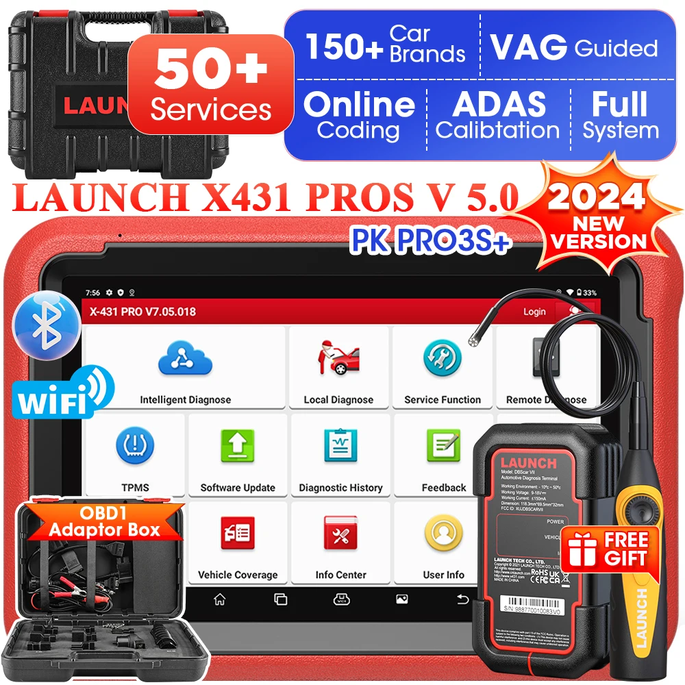 LAUNCH X431 PROS V 5.0 Диагностические инструменты OBD2 Автомобильный сканер PRO V Все системы диагностический автомобильный инструмент Кодирование ЭБУ 2024 Новая версия