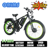 ORLMS FINDER26 E-bike 26*4.0-inch Fat Tire 3000W Motor 52V25AH Lithium Battery Electric Bike Mountain off-road Electric Bicycle