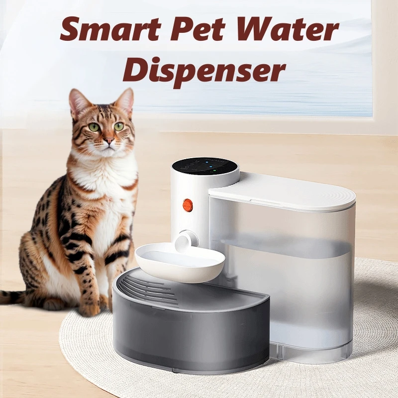 

Automatic Pouring Pet Water Dispenser Flowing Water Charging Smart Water Feeder Cat Running Water Dispenser Pet Water Fountain