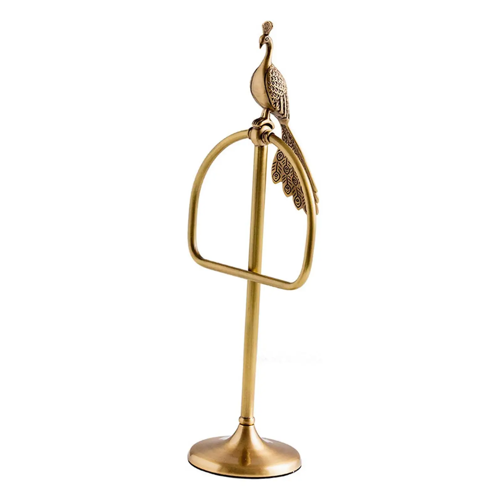 

Держатель для полотенец в виде павлина, элегантный, латунный, для шкафа, кухни, столешницы, туалетного столика, домашнего декора