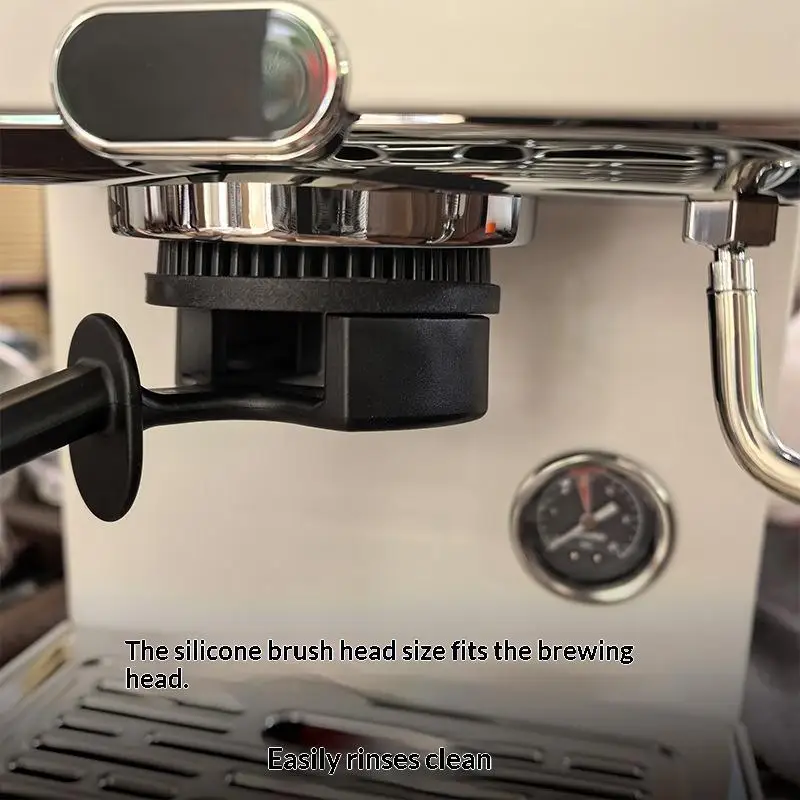 Kaffeemaschinen-Gruppenkopf-Reinigungsbürste aus Silikon 360 ° Rundum sauber, hitzebeständig, kratzfest für Heim- und Café-Ausstattung – Detail 3