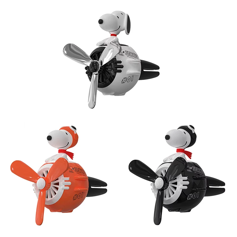スヌーピー車芳香剤漫画フィギュア車アロマ空気出口プロペラおもちゃモデル装飾アクセサリーフェスティバルギフト