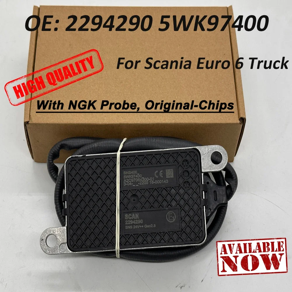 

Brand New For Scania Euro 6 Truck 2294290 5WK97400 2064768 2247380 High Quality Chip for NGK Probe Nitrogen Oxide Nox Sensor