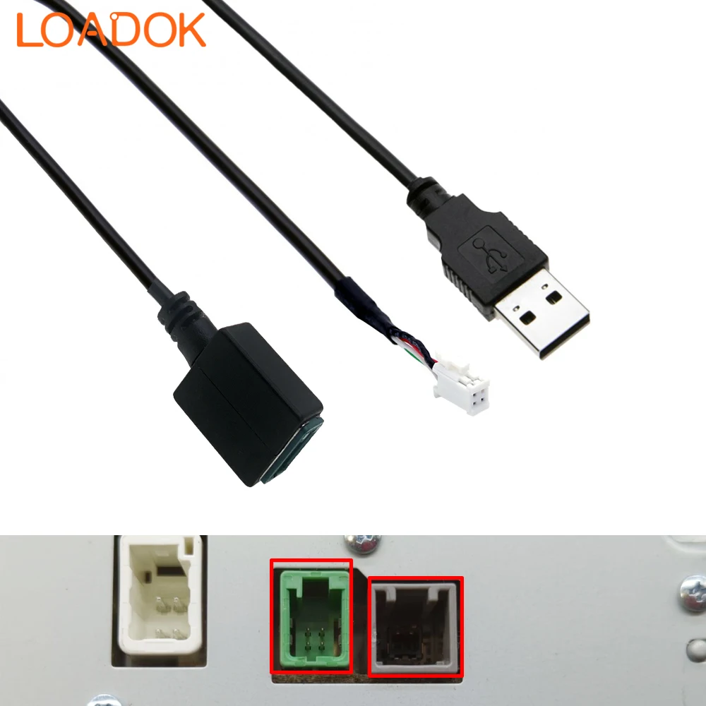 

4 Pin Car Radio USB Kit Wiring Retention Lead Connects Interface Adapter Cable for Mazda Sedan Wagon CX-5 CX-9 Android