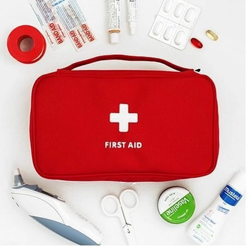 Portable Medicine Bag First Aid Kit Medical Emergency Kits Organizer Oxford Cloth Outdoor Household Medicine Pill Storage Bag