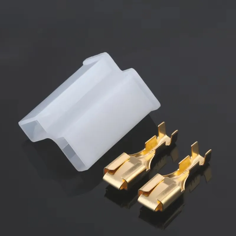

1-20 Sets 6.3mm Series White Nozzle Modification Plug-in PA66 Right Angle Connector With Terminals DJJ7021F-6.3-21