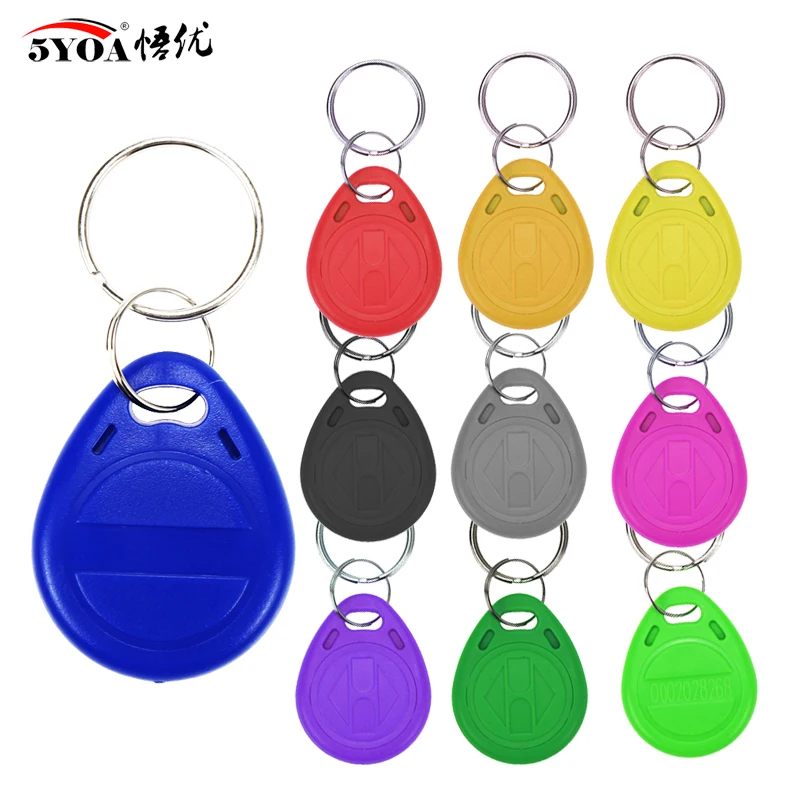 Rewritable rfid cloner keychain、t5577 keyfobs、重複タグ、近接コピー、アクセスカード、id、トークンリング、125KHz、5200、10個