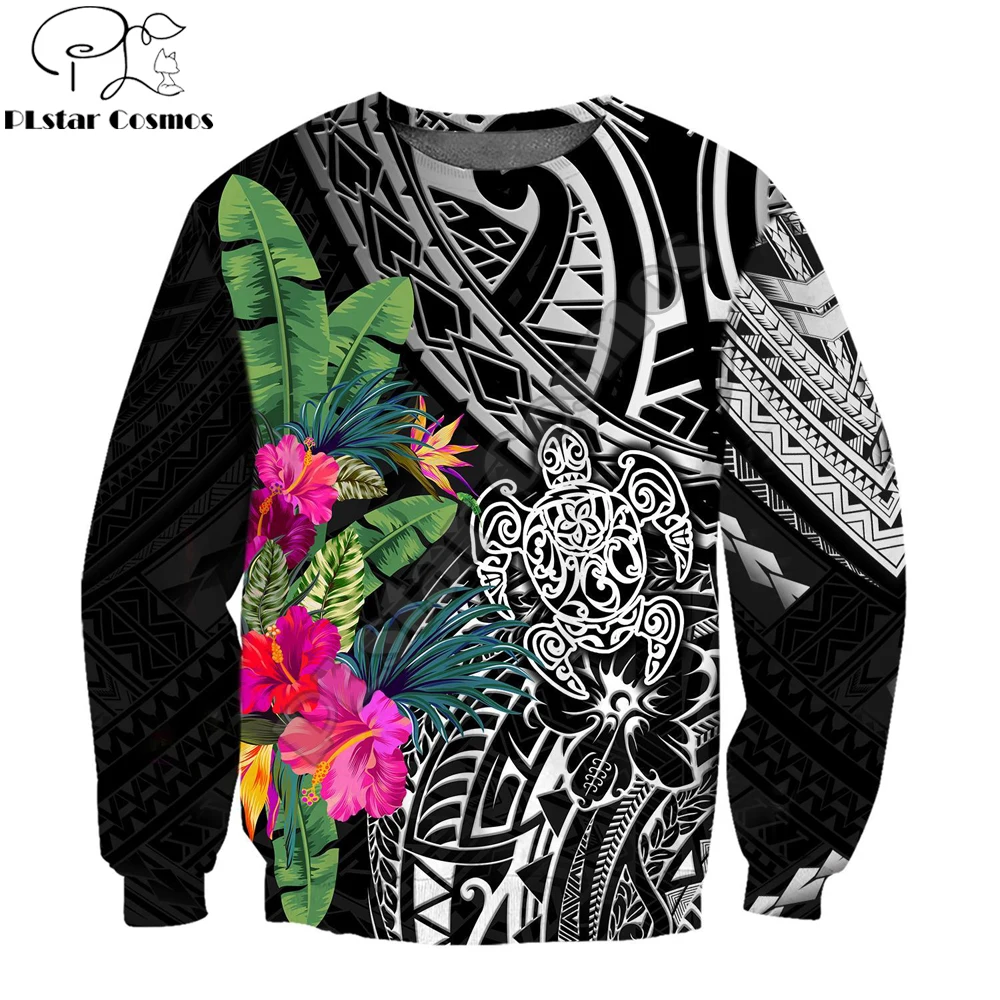 PLstar Cosmos Amazing Hibiscus Turtle Polynesian 3D All Over Printed Men Hoodie Unisex Casual Zip Pullover sudadera hombre ADW48