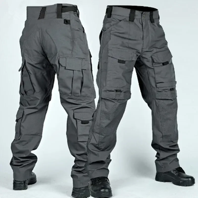 

Tactical Cargo Pants Mens Multi-Pockets Wear-resistant Military Trousers Outdoor Training Hiking Fishing Casual Loose Pants Male