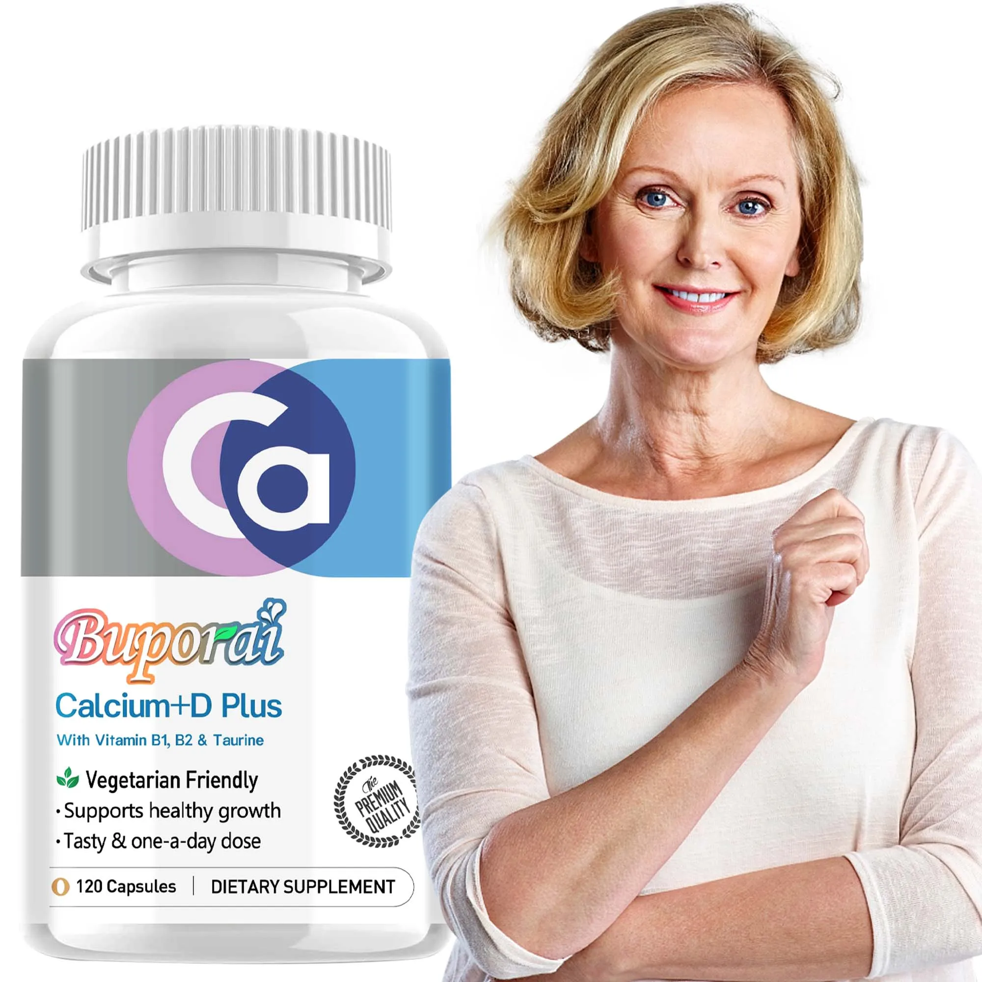 Calcium + Vitamin D - For Calcium Absorption, Dental and Joint Health,Enhances Immunity, Improved Heart & Blood Vessel Health