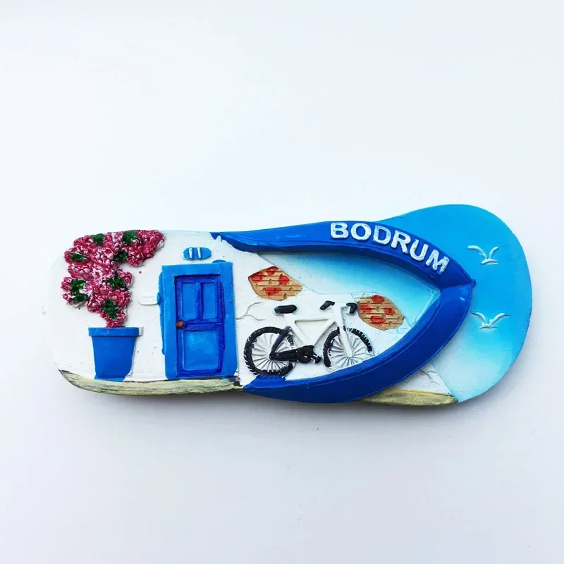 Turkey Tourism Refrigerator Magnets Stickers Bodrum Home Kitchen Decor Food Magnetic Fridge Magnets Hand Painting Crafts Gifts