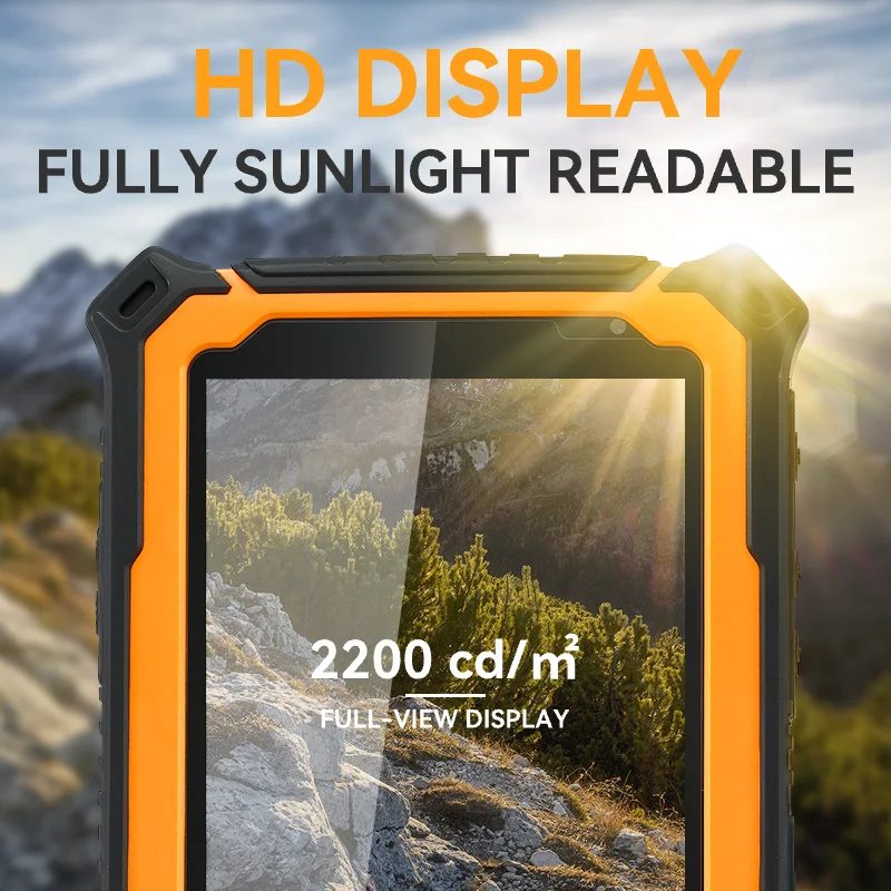 HUGEROCK-luz solar à prova d'água computador Industrial para Android Tablet PC, computador profissional robusto, 2200 nit, T71, RS232, 7"