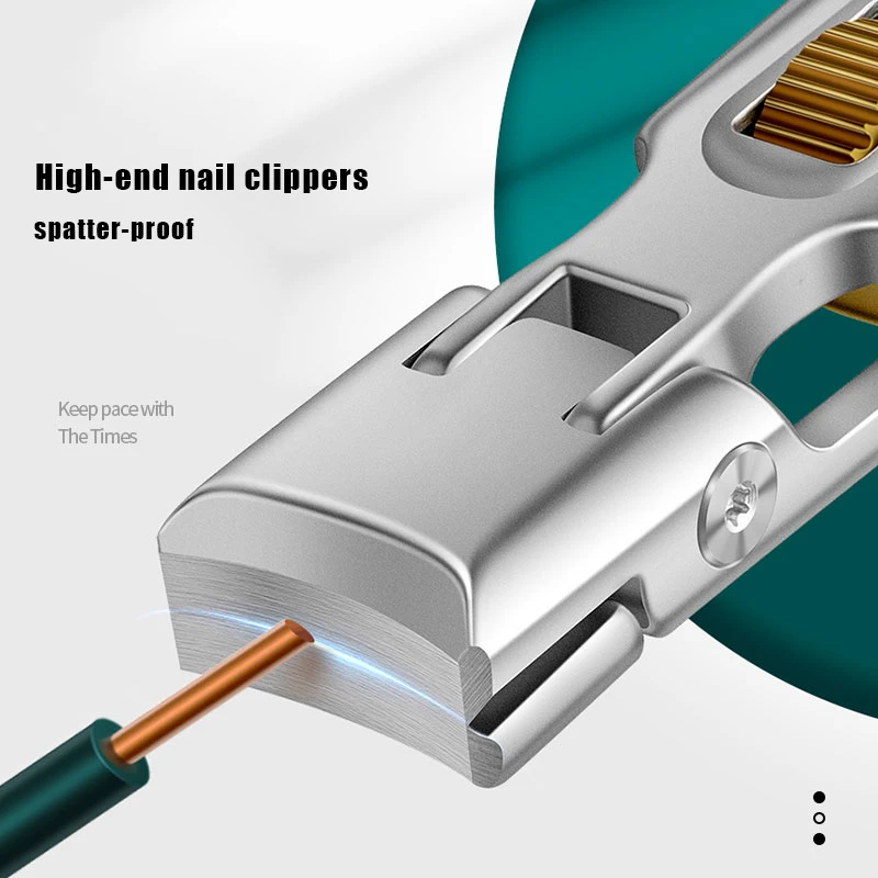 Cortauñas de acero inoxidable para uñas gruesas y uñas, cortaúñas con apertura de mandíbula ancha, profesional y pesado