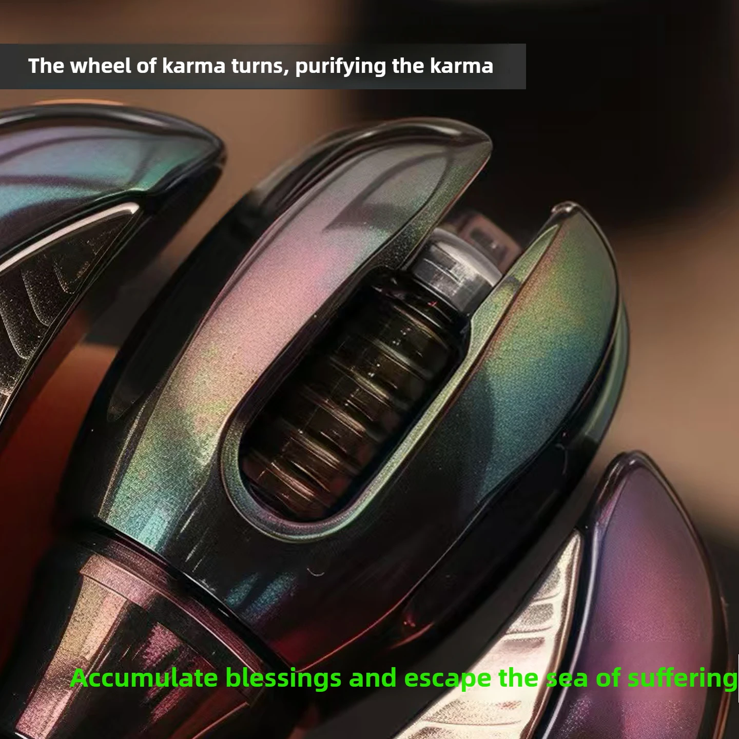 Red Horse EDC Demon-Slaying Prayer Wheel Mechanical Metal Armor-Opening Fidget Spinner Stress Relief Toy