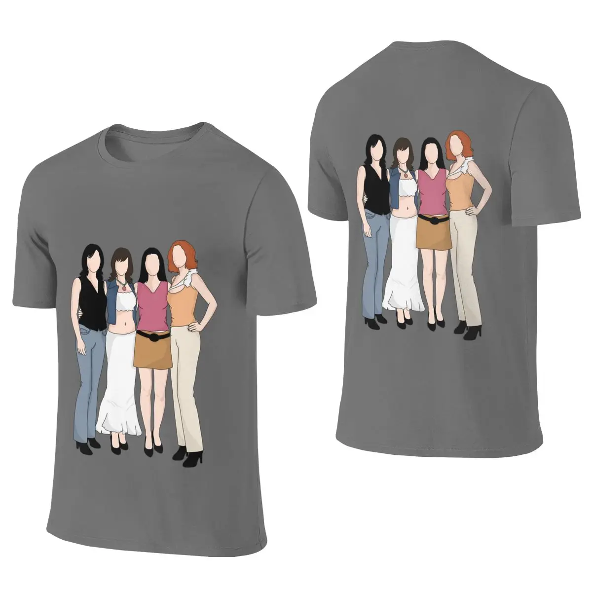 Prue Phoebe Piper And Paige (Charmed) Skin-Friendly Reversible T-shirt Urban Light Mature Small Patterns Men's T-shirts