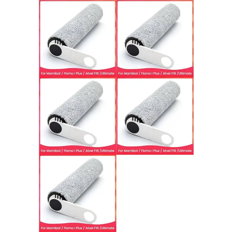

【PLAISIR】5X Soft Velvet Roller Brush For Mamibot For Flomo I Plus For Atvel F16 For Ultimate Home Appliance Parts Accessories