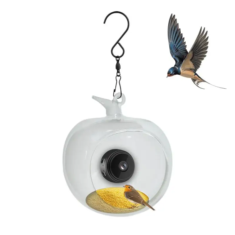 Hummingbird Feeder With Camera Smart Bird Feeder Built In Microphone Bird Feeder Cage Auto Capture movement And Notify WiFi