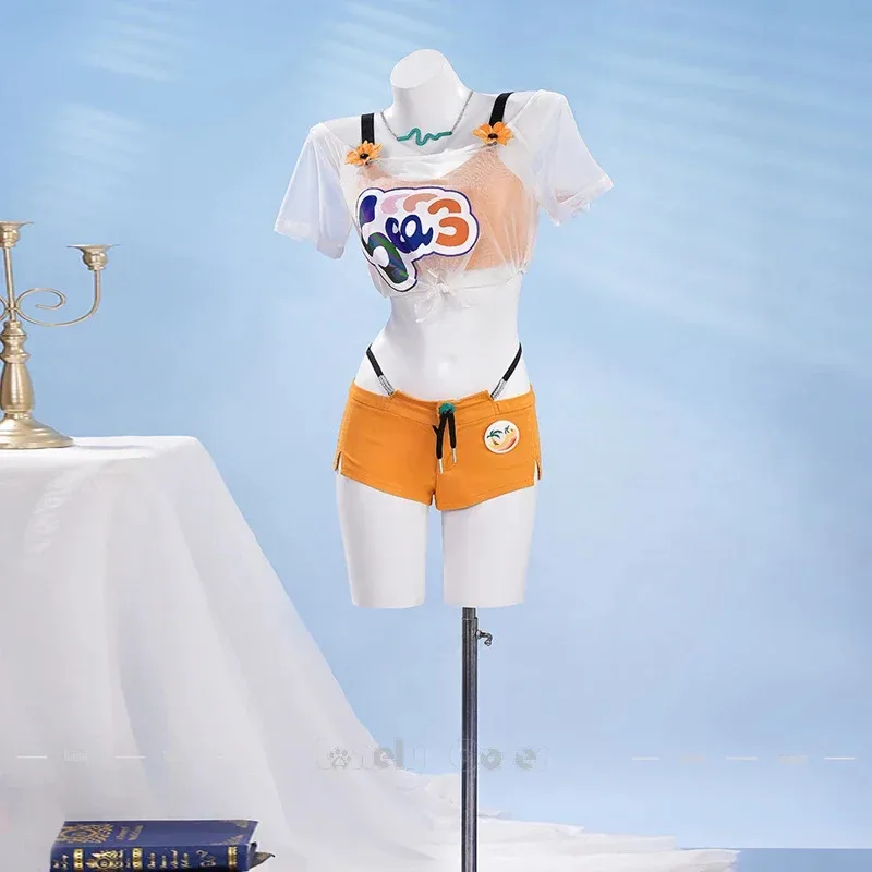ff34belle-コスプレ衣装ウィッグ-zenless-zone-zero-水着夏の衣装女性女の子帽子ビキニイヤリングネックレス髪小道具-p