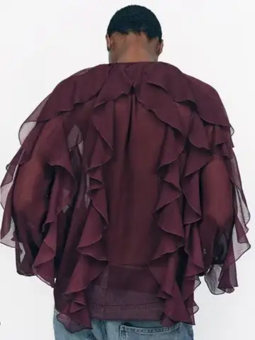 10 best sales महिलाओं के लिए रफ़ल टॉप - №3