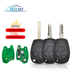 BEST KEY Car AccessCar Remote Key For Renault  Duster KangooMegane Clio Sandero Logan Modus ID46 434 Mhz Replace Smart BLank Key