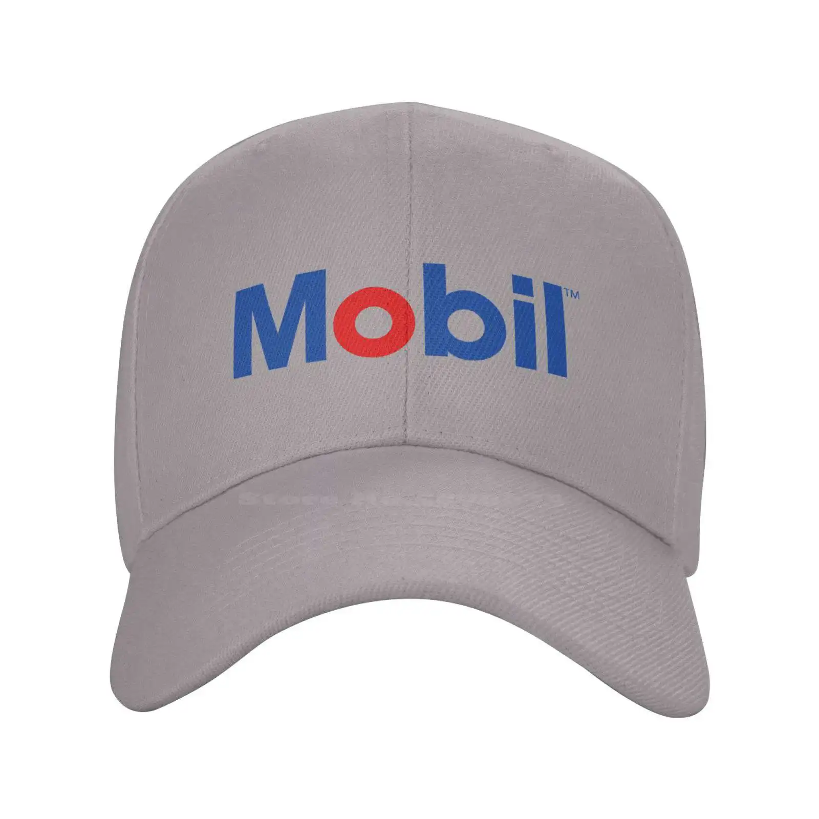 Mobil Oil Logo Print Graphic Casual Denim cap Knitted hat Baseball cap