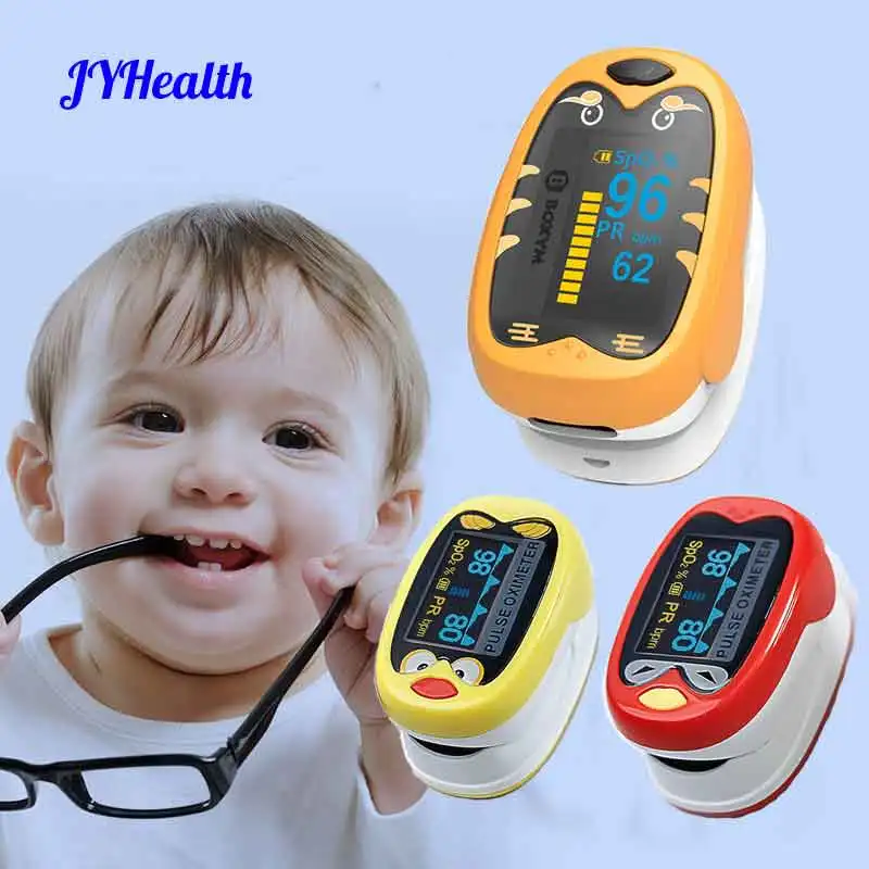 JYHealth Baby Finger Pulse Oximeter Pediatric Oximetro pediatrico De Dedo Rechargeable Children SPO2 Pulsioximetro Blood Oxygen