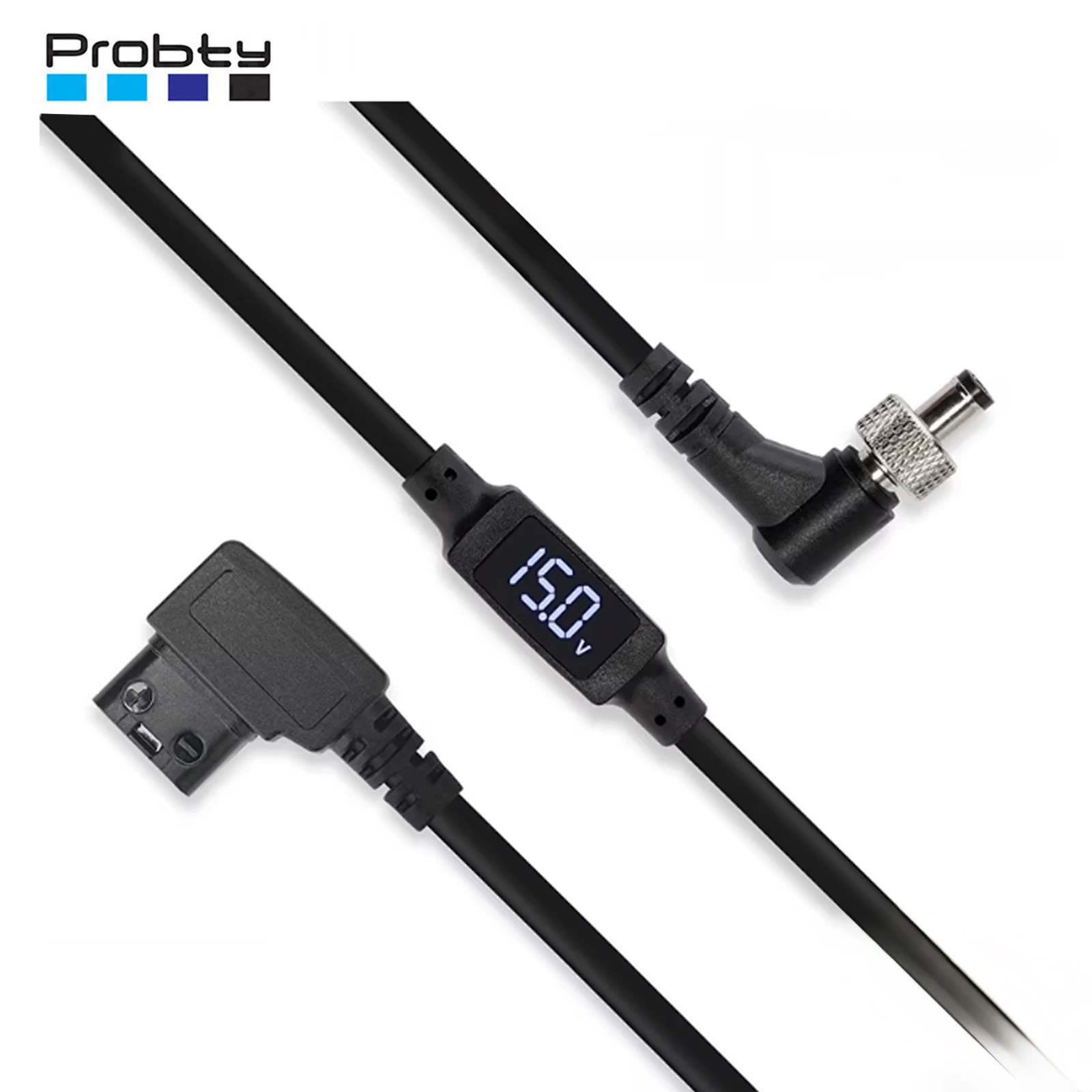 Cabo D-tap para DC 12V com Conector em Ângulo Direito 5.5x2.5mm para Canon C70, Blackmagic Video Assist, Atomos Ninja Shogun, Monitor SmallHD