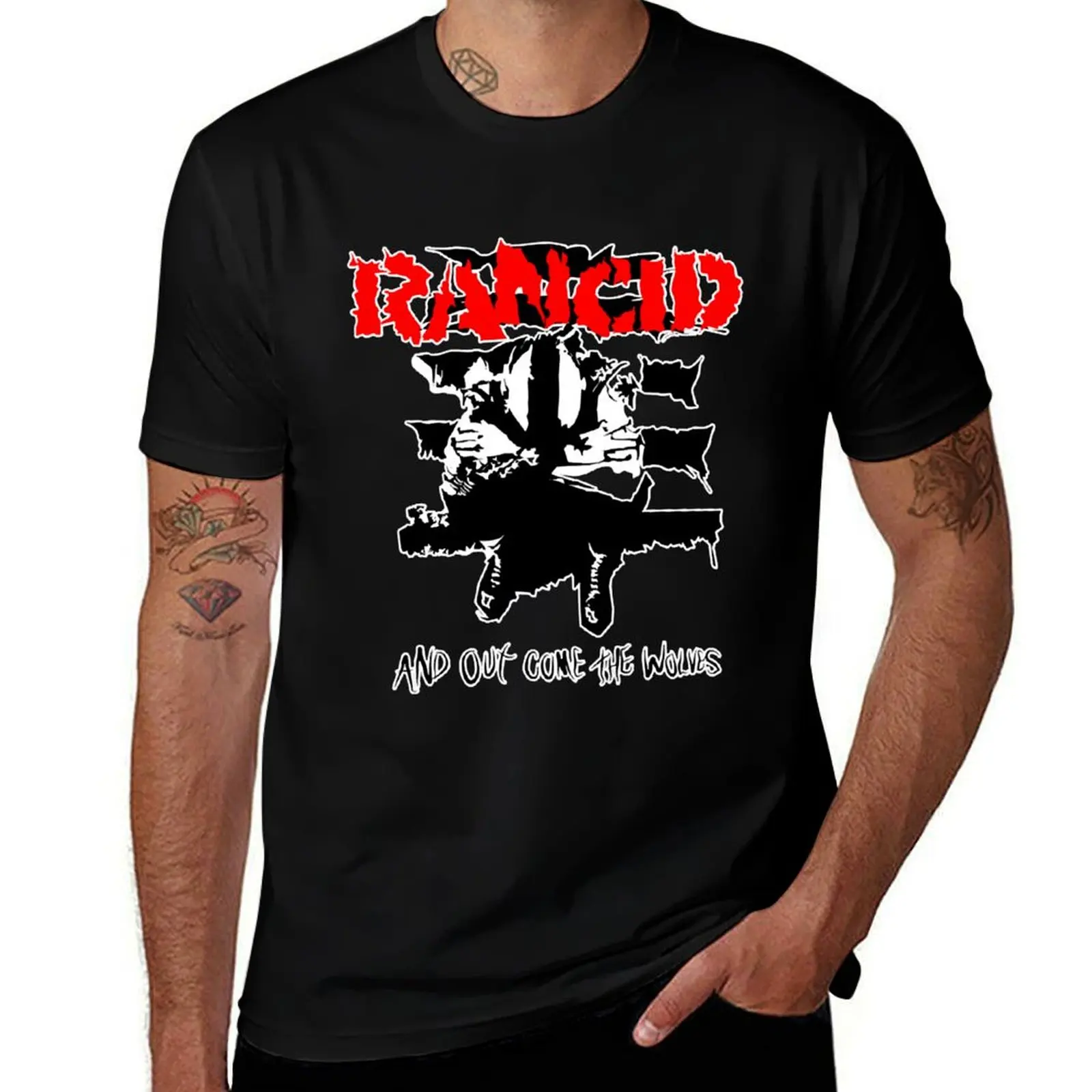 

rancid and out come the wolves T-Shirt cotton t shirt pack T-Shirt