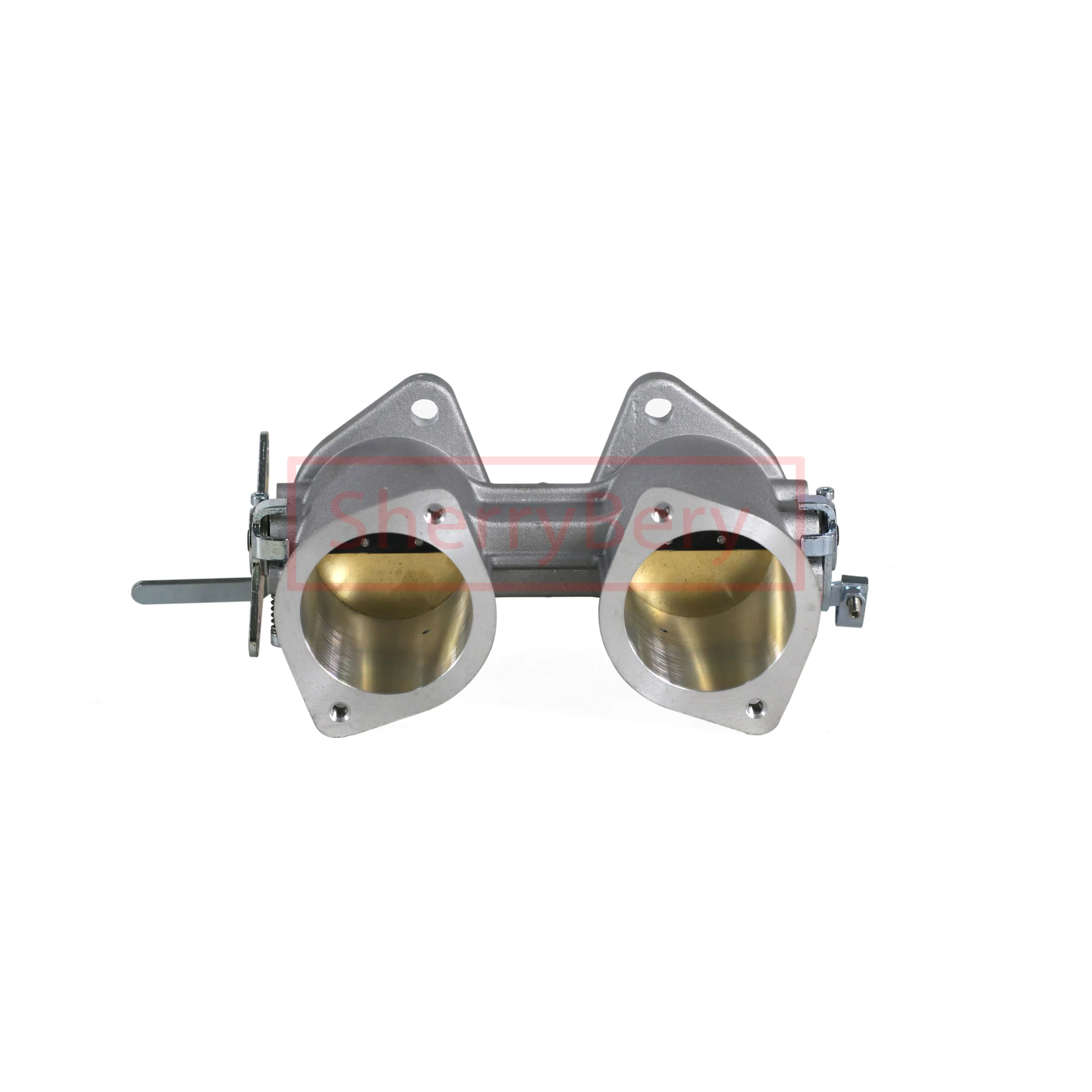 SherryBerg TBS 48dcoe 48 dcoe 48mm Bore DCOE EFI Twin Injection Throttle Body 85MM Tall for Weber/EMPI/Dellorto/Solex DCOE/DHLAn