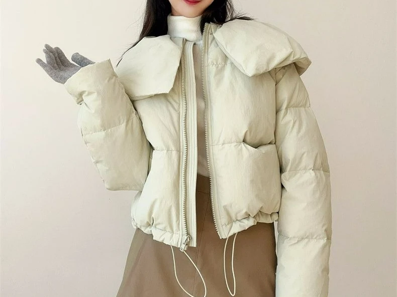 2025 Vintage Coat Women's Winter Top with A High-end Temperament Thickened Double-sided Cotton Jacket