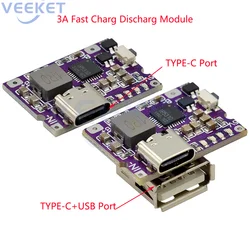 Módulo de carga rápida 3A, TYPE-C/TYPE-C + puerto USB para cargar 18650 baterías de polímero de litio y teléfonos móviles de alta corriente