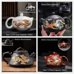 Color-changing Tea Pot Handmade Zisha Xishi Teapot Chinese Teaware Set Kungfu Tea Ceremony Tea Accessories Purple Clay Teapots