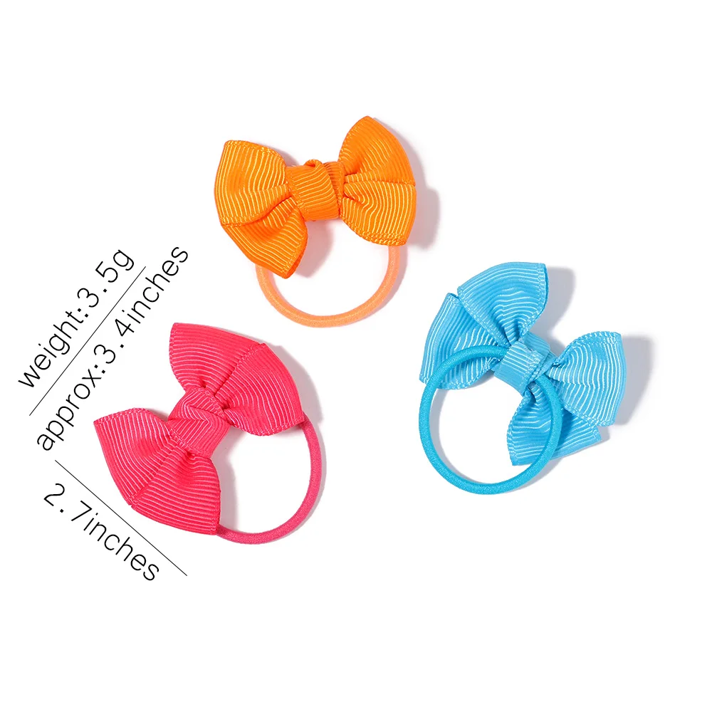 5/10/20Pcs Crianças Laços de Cabelo Cocar Meninas Scrunchies Elastic Faixa de Cabelo Crianças Corda Cabelo Elástico Arco Conjunto de Acessórios Para