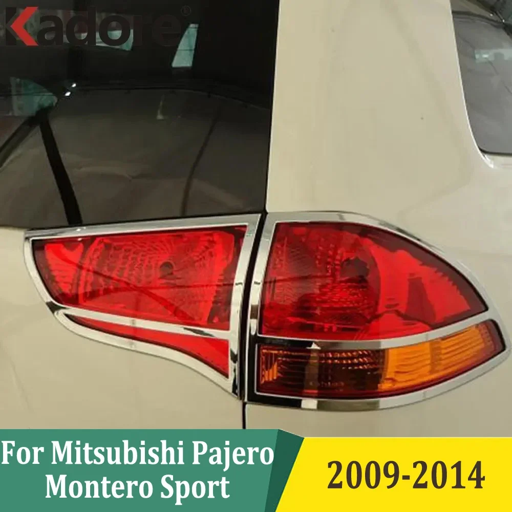 

For Mitsubishi Pajero Montero Sport 2009-2011 2012 2013 2014 Chrome Tail Light Lamp Cover Trim Rear lights Covers Accessories