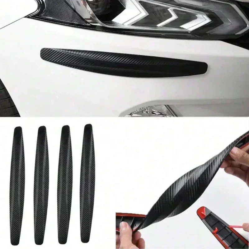 2pcs Universal Car Anti-Collision Protector Stickers - Front/Rear Corner Bumper Guards, Anti - Scratch Strips, Car Accessories