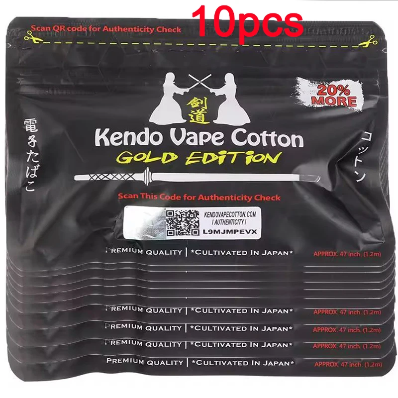 10Pack Cotton Bacon Kendo Vape Cottons  For Coil Wire Organic Cotton DIY Accessories